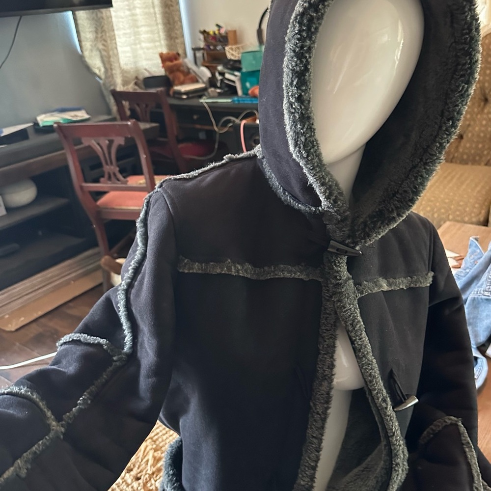 Women’s long suede coat